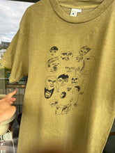 Load image into Gallery viewer, Night faces T-shirt (Khaki green)