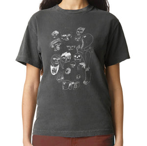 Night faces T-shirt (Charcoal)