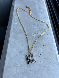 HTRK gold charm necklace
