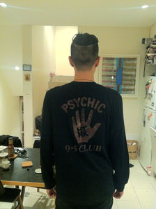 Psychic 9-5 Club L/S T-shirt - Black with Blood Print